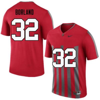 Men's Ohio State Buckeyes #32 Tuf Borland Throwback Nike NCAA College Football Jersey Ventilation SWZ0044YP